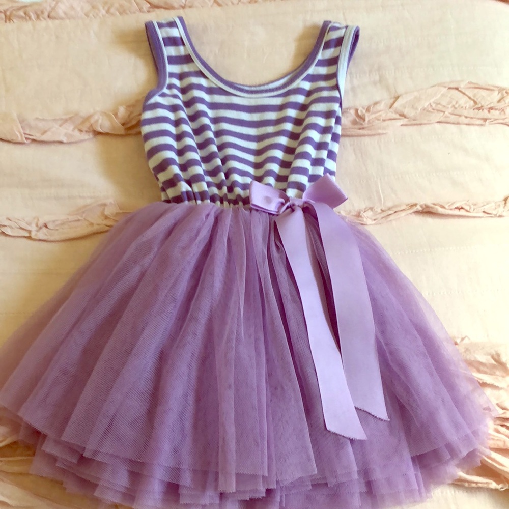 Purple and white strip tutu dress boutique